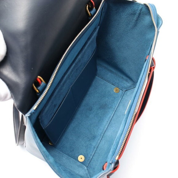 Celine Bag Belt blue leather black handbag - Picture 3 of 7